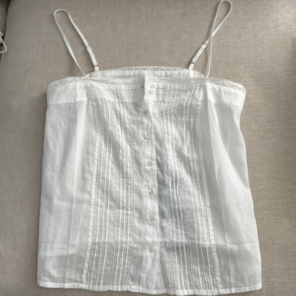 NWT Nili Lotan Sheila cami white cotton eyelet top Small - Picture 2 of 5